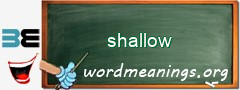 WordMeaning blackboard for shallow